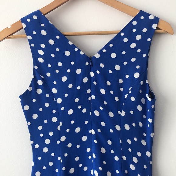 NWT Gorgeous Exquise blue polka dot dress!! - Picture 7 of 12
